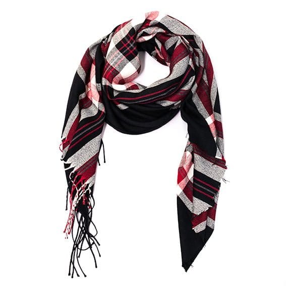 100% Bamboo Unisex Tartan Plaid Scarf