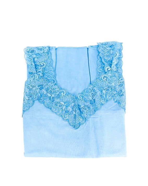 Women's Bamboo Top With Lace Trim