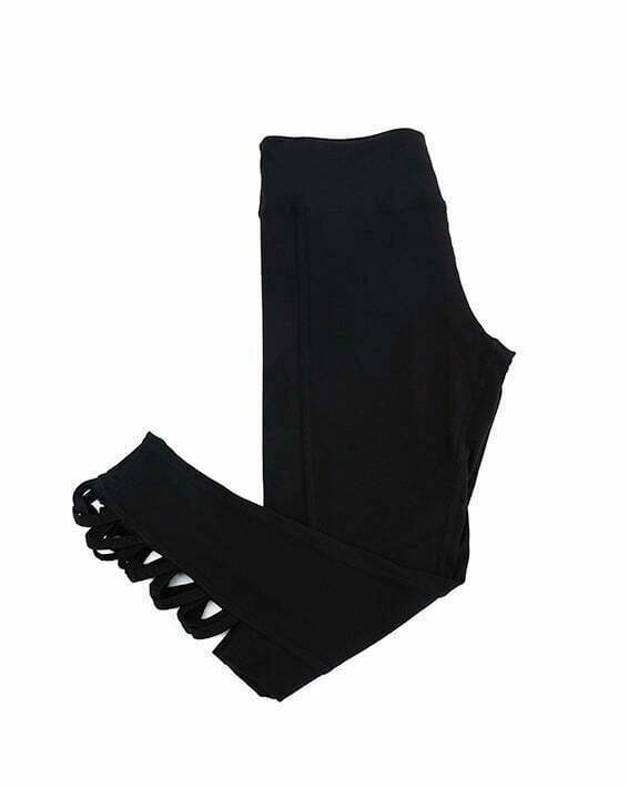 Lattice Hem Bamboo Leggings