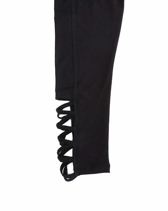 Lattice Hem Bamboo Leggings