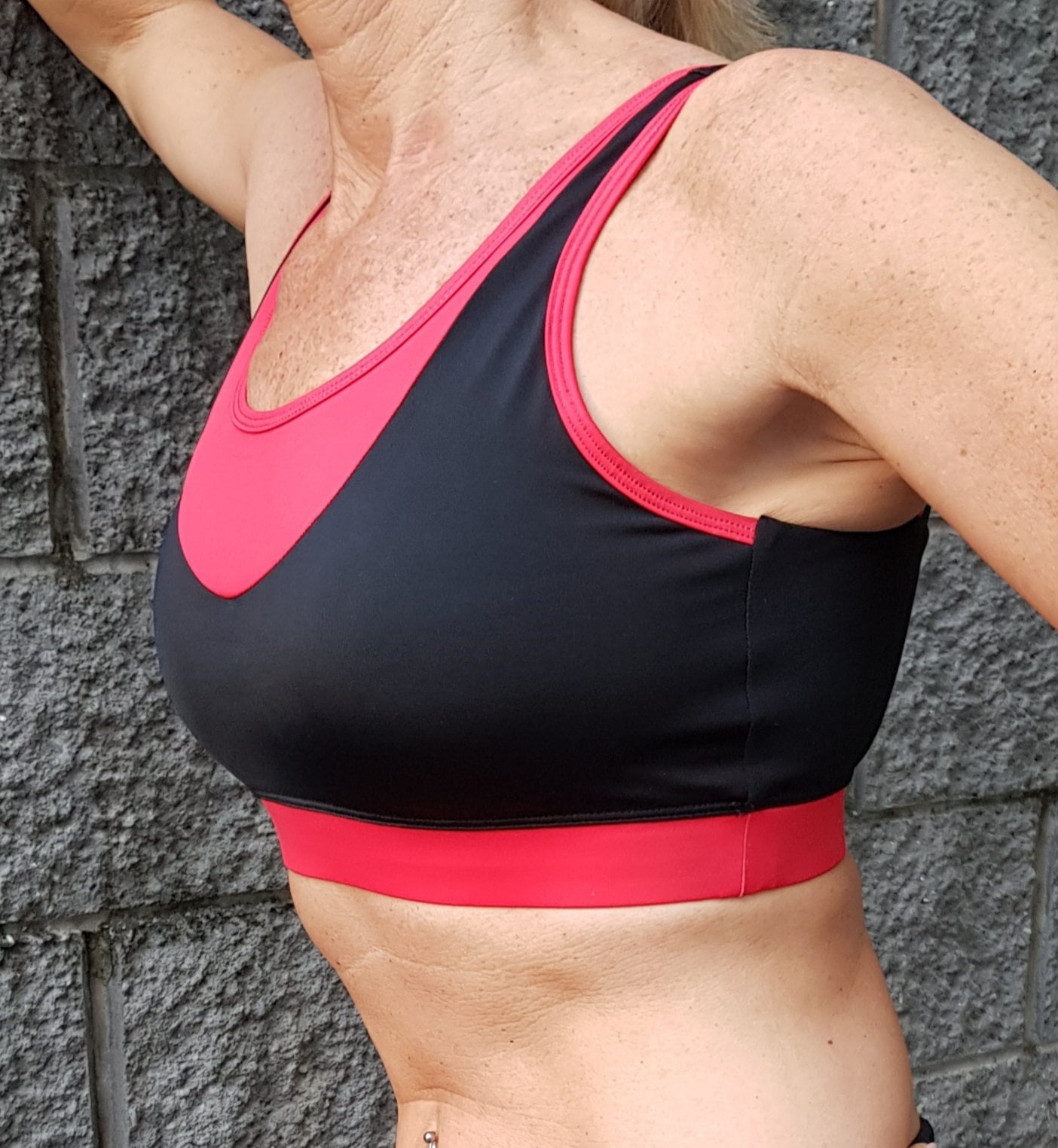 Black & Red Sports Bra
