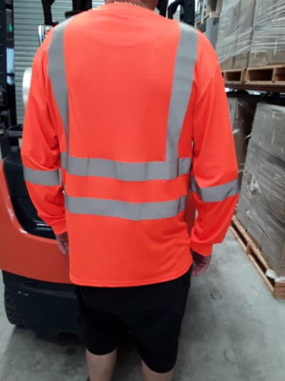 Men's Bamboo Long Sleeve Hi-Vis Crew Shirt