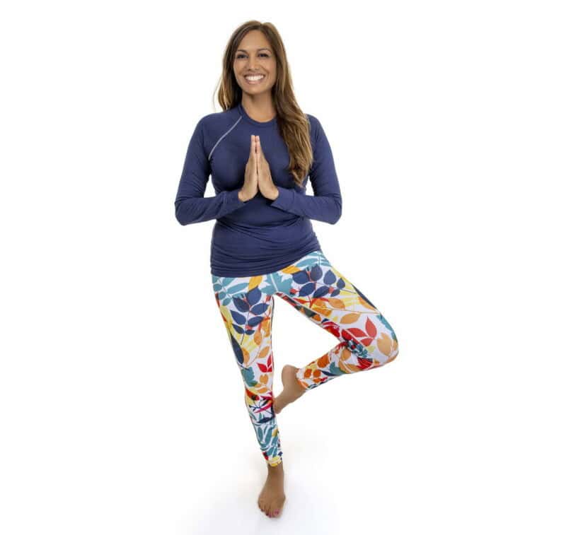 autumn leaf bamboo leggings