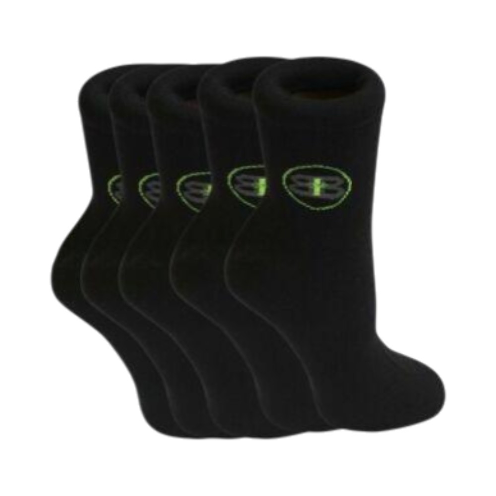 5-Pack Men’s Bamboo Premium Black Business Socks