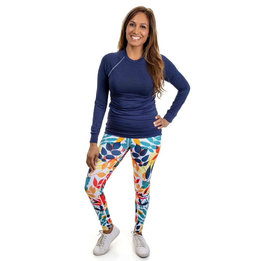 Women’s Full Length Bamboo Leggings – Autumn Leaf