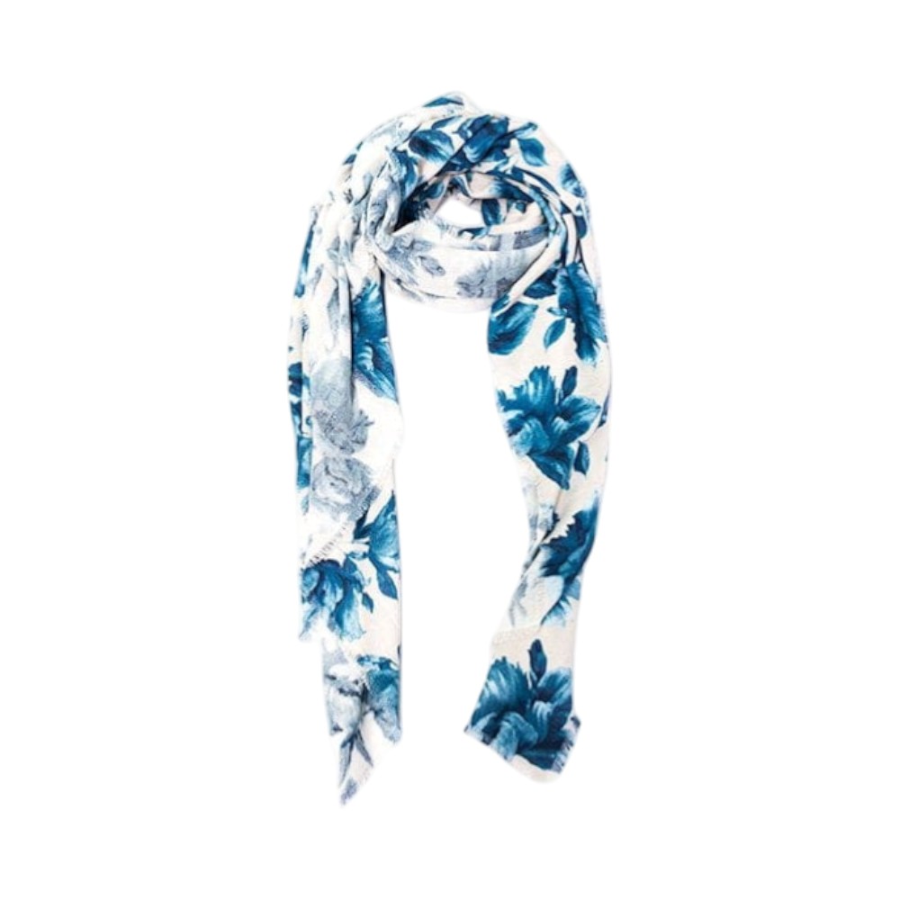 Bamboo and Cotton Printed Square Shawl